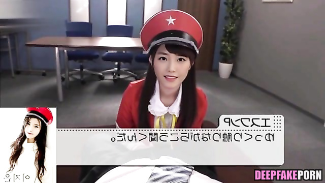 Hot IU Fake [李知恩 智能換臉] Handjob in Uniform!