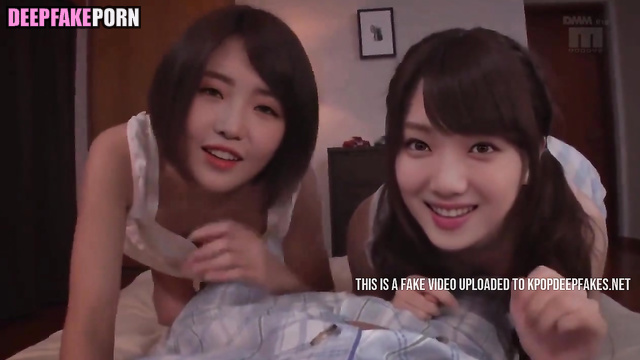딥페이크 지선 이성경 프로미스 9 Lee Sung-kyung & Jisun threesome sex party ai porn