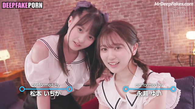 Threesome with Endo Sakura Kaki Haruka 遠藤さくら 賀喜 遥香 乃木坂46 deepfake porn