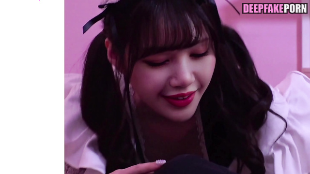 POV blowjob of a beautiful schoolgirl Lisa, fakeapp (리사 블랙핑크 가짜 앱) [PREMIUM]