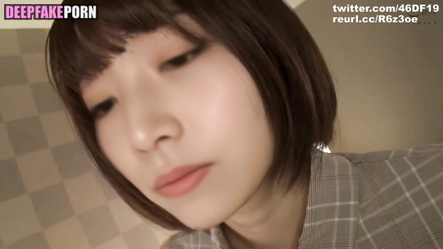 Passionate kissing Kitano Hinako before blowjob (有名人のポルノ 北野日奈子) [PREMIUM]