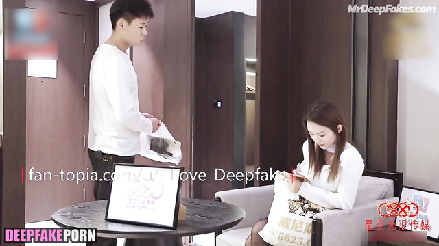 Liu Yifei got cool orgasm in cheap hotel / 刘亦菲 深度伪造视频