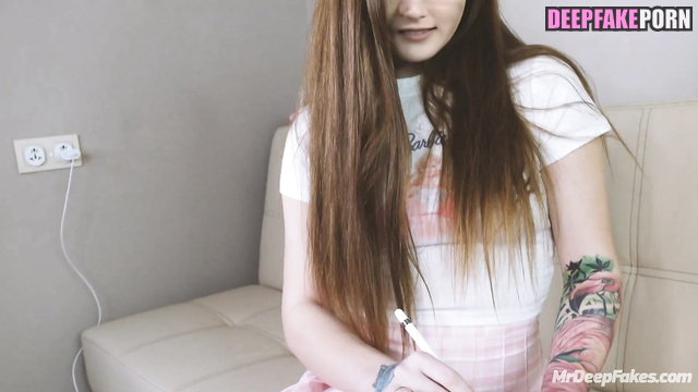 Hot girl TinaKitten sex scenes in cute skirt / 섹스 장면 연예인 섹스