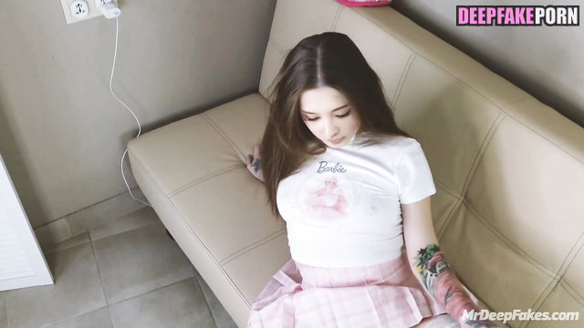 Hot girl TinaKitten sex scenes in cute skirt / 섹스 장면 연예인 섹스