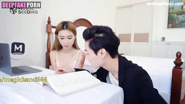 智能換臉 Deepfake 赵柯 Zhao Ke wants her teacher to play with her pussy