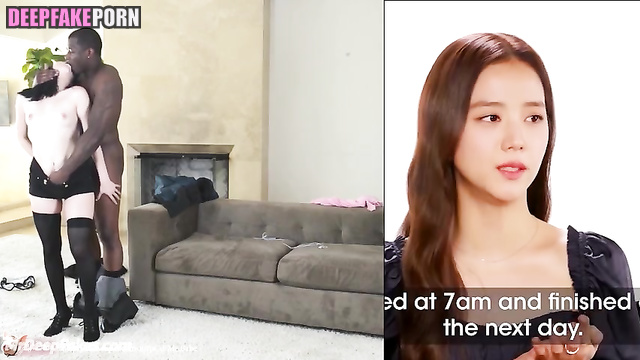 Jisoo BLACKPINK eating sperm of black man, ai scenes / 지수 딥 페이크 포르노