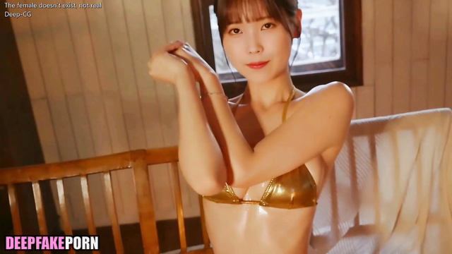 IU dirty talks in golden sexy bikini - deepfake porn (아이유 섹스 장면) [PREMIUM]
