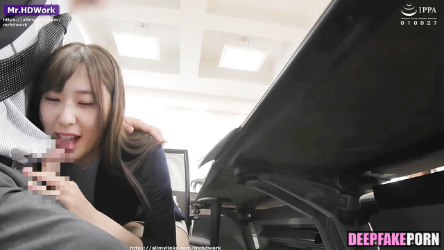Krystal Jung loves sucking cock in the office, ai - 정수정 섹스 테이프