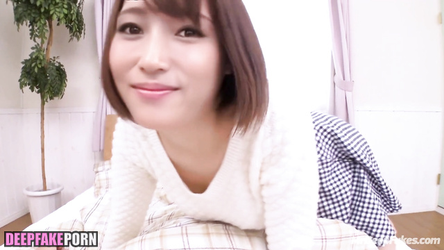 Horny Japanese wife wants to play with her husband (random face swap)