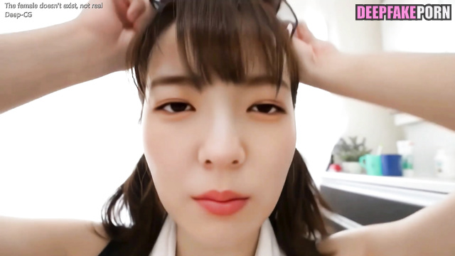 Sexy brunette Lia adores boobs sucking - fakeapp // 리아 있지