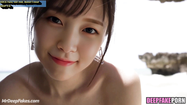 Hot posing at the beach, Arin Oh My Girl face swap (아린 연예인 섹스)