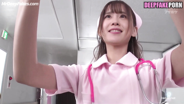 Sexy girl in pink nurse suit fucked in hospital, fake Liu Shishi (刘诗诗 真假)