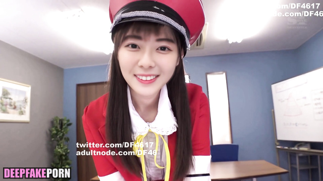 J-pop star Iwamoto Renka Nogizaka46 making a blowjob (ジェイポップ 岩本蓮加 乃木坂46 フェラ) [PREMIUM]