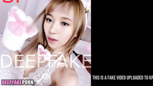 Mina in costume showing her tail (미나 트와이스 딥페이크) deepfake