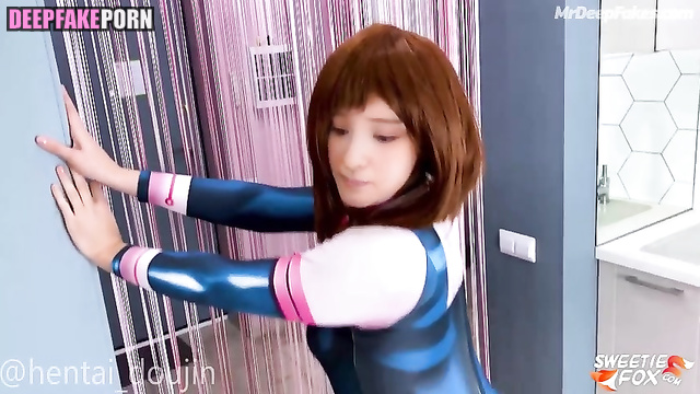 Hot fake Ayane Sakura is dressed up in costume // 佐倉 綾音 ディープフェイク