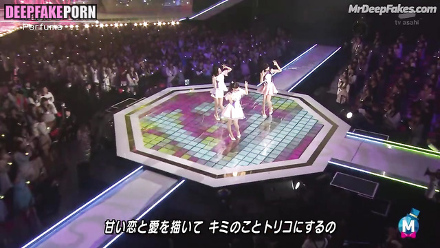 Fake Nocchi from Perfume enjoys riding on cock // のっち パフューム フェイクポルノ