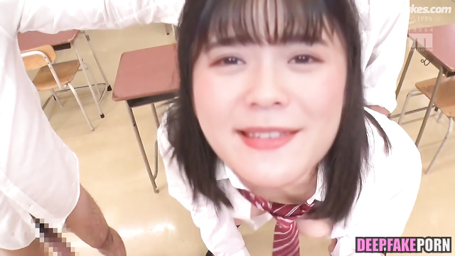 Deepfake school fuck with cute Risa Tsumugi (紡木 吏佐 ディープフェイク エロ)
