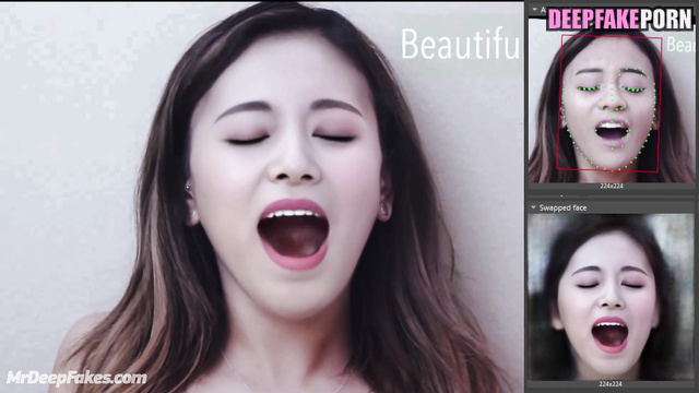 The cute face of K-pop idol Tzuyu is in front of you (トゥワイス 偽アプリ)