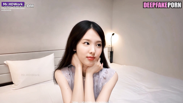 Shy and pretty Nayeon got creampie - real fake (トゥワイス セレブのセックス)