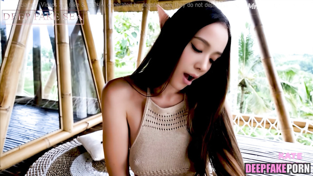 Brunette making amazing blowjob at the villa, Jisoo ai / 지수 블랙핑크