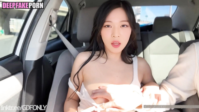 Fake Chaeyoung sucked cock for a free ride // 이채영 프로미스나인