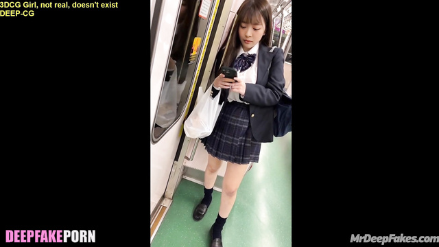 Deepfake ディープフェイク Hanni relaxes with me after study ニュージーンズ NewJeans