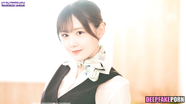 Naughty stewardess 少女時代 Yoona plays with pilot SNSD セクシーアイドル sexy idol