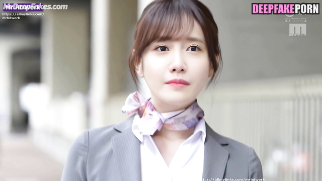 Naughty stewardess 少女時代 Yoona plays with pilot SNSD セクシーアイドル sexy idol