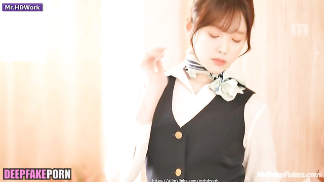 Fake porn 아이유 IU is more than just sexy stewardess SHE IS WILD 가짜 포르노