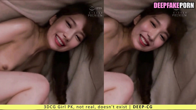 Skinny brunette Sana fucking you under white sheets - A.I. トゥワイス 本物の偽物