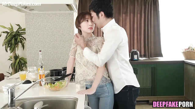 Prelude at a kitchen, Suzu Hirose 広瀬すず 本物の偽物 and guy from dating site ai