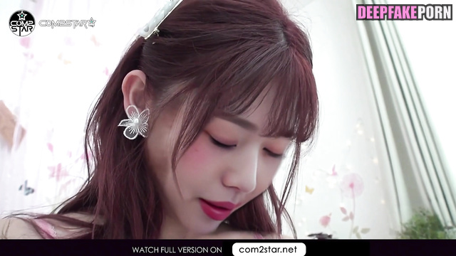 Friend touching her cute small tits, Wonyoung adult video / アイヴ セックスシーン