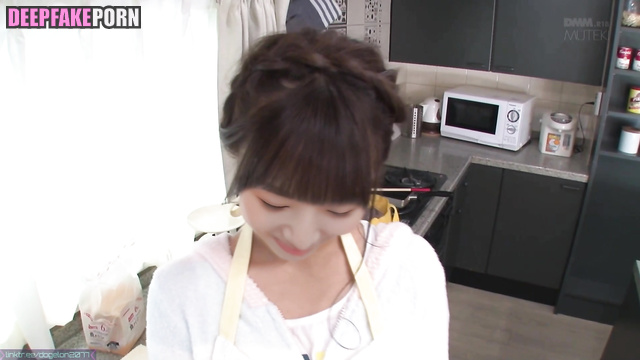 アイヴ 本物の偽物 pov blowjob at her huge, clean kitchen - ai housewife Rei [PREMIUM]