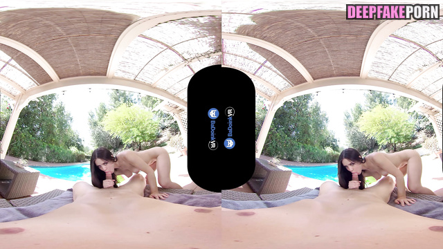 Pokimane fucking with rich daddy near the private pool - real fake