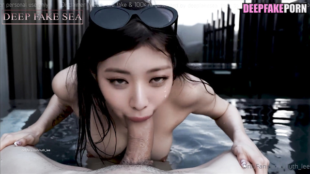 Escort babe sucking cock her sugar daddy (Yuna pov face swap) 유나 있지
