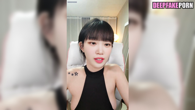 Cute flirt on webcam turned into virtual sex, ai Chaewon アイズワン 本物の偽物 [PREMIUM]