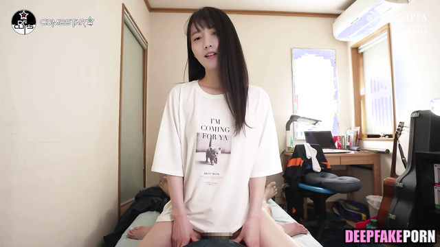 Brunette having amazing sex in husband's t-shirt (少女時代 本物の偽物) ai Yoona [PREMIUM]