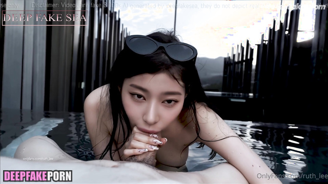 アイズワン ディープフェイクビデオ wet Minju sucking cock in the water - deepfake video