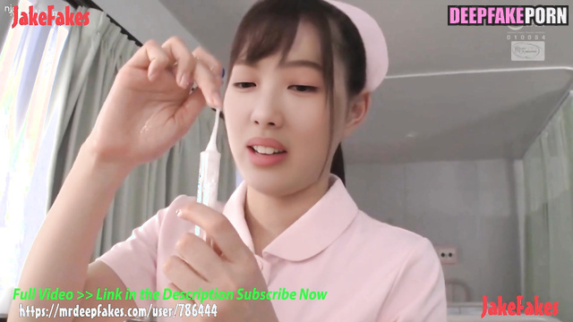 Cute nurse Nayeon (トゥワイス ディープフェイクビデオ) taking care of her patient, A.I.