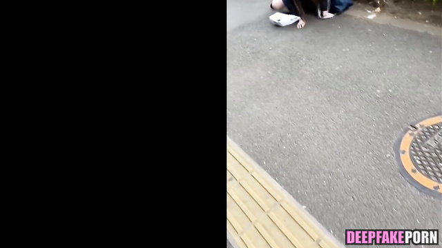 Schoolgirl Mio Imada (今田 美桜 本物の偽物) got sex experience after fainting, ai