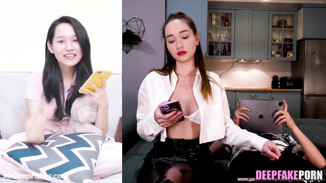 She gets distracted by phone during masturbation / Truc Anh real fake