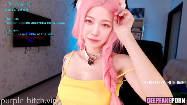 DeepFake webcam show by Jiheon from Fromis_9 (백지헌 프로미스나인 딥페이크 포르노)
