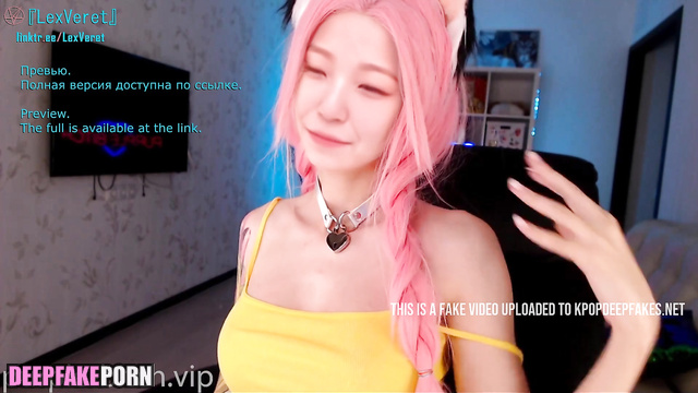 DeepFake webcam show by Jiheon from Fromis_9 (백지헌 프로미스나인 딥페이크 포르노)