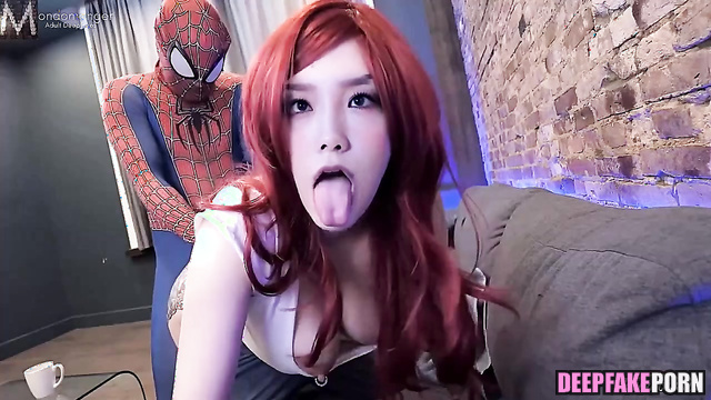 (少女時代 インターネットの有名人) Spider-man is tender lover, Taeyeon in fake porn [PREMIUM]