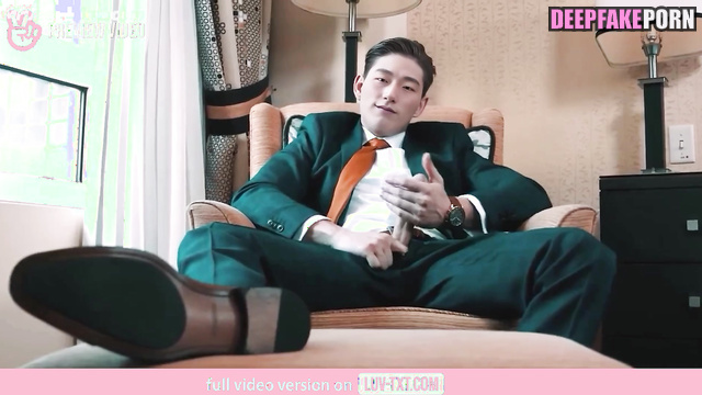 San looking on you and jerking off / (산 에이티즈) hotel solo sex tape