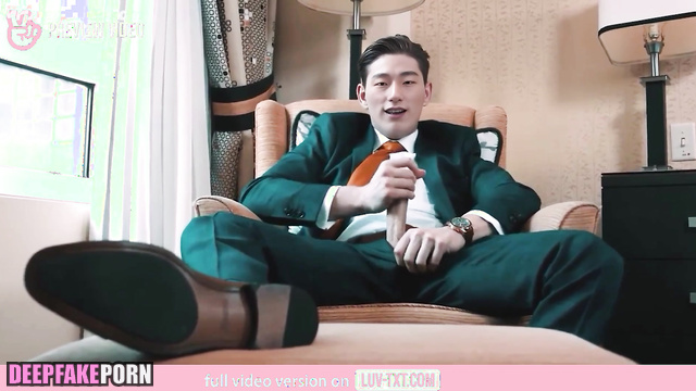 San looking on you and jerking off / (산 에이티즈) hotel solo sex tape