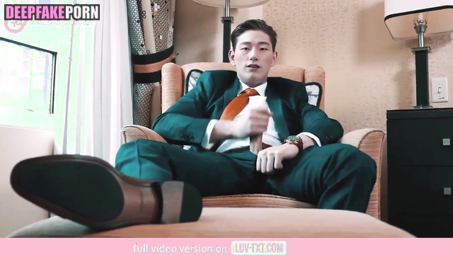 San looking on you and jerking off / (산 에이티즈) hotel solo sex tape