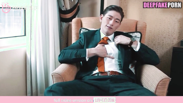 San looking on you and jerking off / (산 에이티즈) hotel solo sex tape