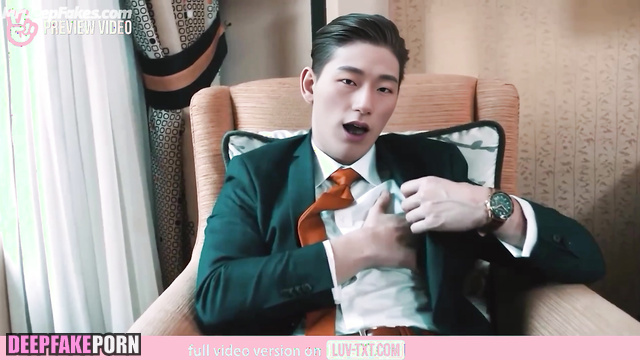 San looking on you and jerking off / (산 에이티즈) hotel solo sex tape