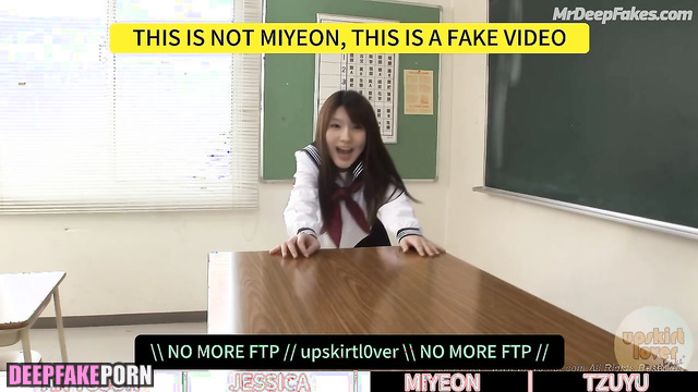 Ai Yujin, Jessica, Miyeon & Tzuyu having fun at school アイズワン ディープフェイクビデオ